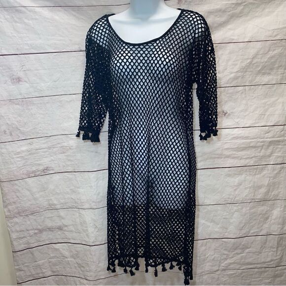 NEW! Emme Jordan Swim Cover Up | Dress | Black | Size Large - Picture 1 of 9